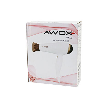 AWOX GLEAO  SİYAH  SAÇ KURUTMA - FÖN MAKİNESİ  SOĞUK ÜFLEME   2 KADEME FAN - 3 KADEME SICAKLIK   1700-2000W 