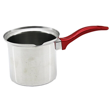 NO-7  ÇELİK CEZVE  KIRMIZI KULP (5381)