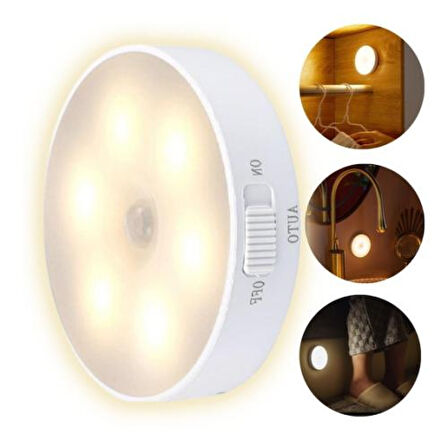 Hareket Sensörü Dolap Altı Aydınlatması USB Şarj Edilebilir LED 