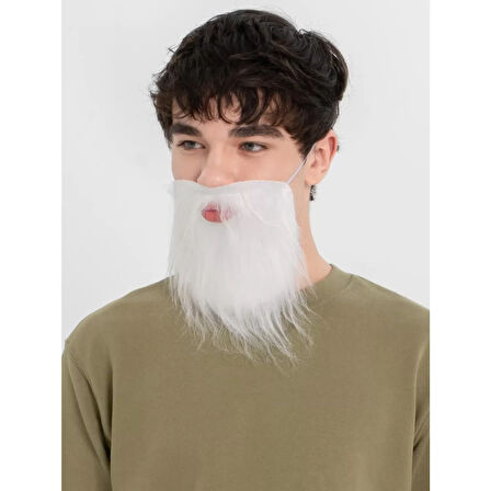 Beyaz Renk Takma Sakal Bıyık Takımı - İthal 