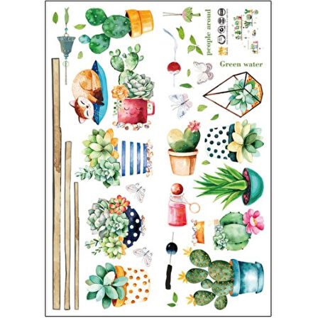 Raf Tasarımlı Karışık Dizaynlı Yapışkanlı Sticker Seti 