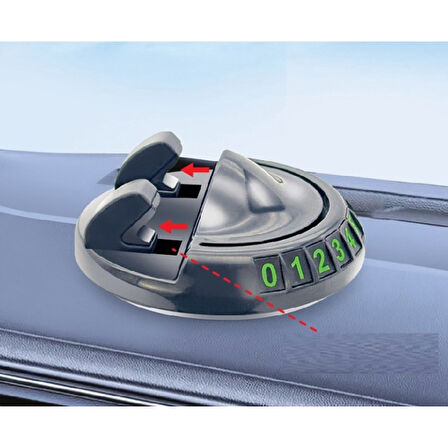 360° Dönebilen Yapışkanlı Numaratörlü Araç Telefon Tutucu 