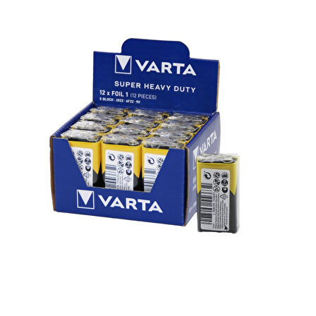 VARTA  9 VOLT  PİL  E   12PCS 