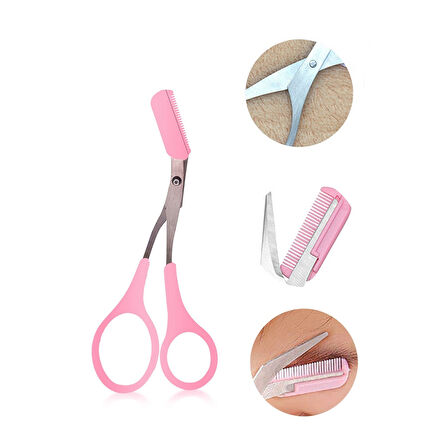 Kavisli Kaş Makası - Taraklı Kaş Düzelme Makası Yedek Uçlu 