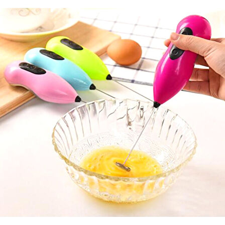 Mini Pilli Karıştırıcı Ve Köpürtücü El Mikseri 