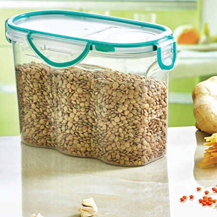 Kilitli Kapaklı Contalı Hava,Su Sıvı Geçirmez 1,7 Litre Erzak Saklama Kabı-SA585 