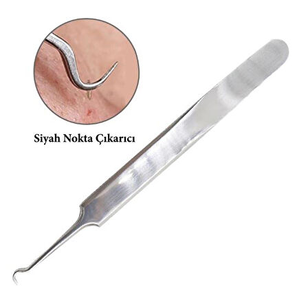 Paslanmaz Çelik Siyah Nokta Sivilce ve Akne Temizleyici Set 3&apos;lü Kit 
