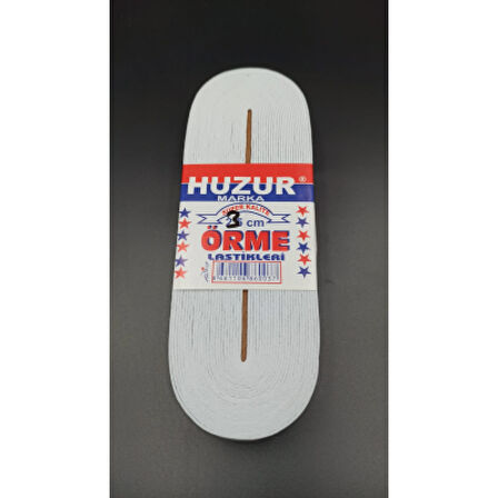 BEYAZ - 3CM PAÇA LASTİK YASSI GENİŞ 10MT. 