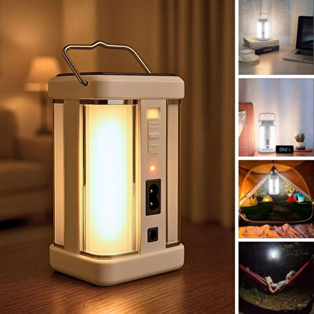 Güneş Enerjili Şarjlı Işık 1200mAh Yeniden Şarj Edilebilir Batarya 