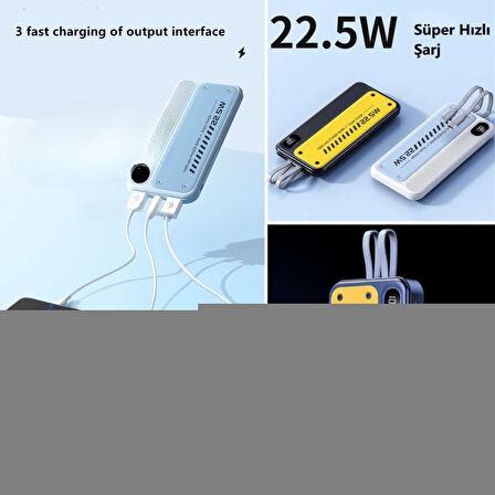 10000 Mah Hızlı Şarj Özellikli Aynı Anda 4 Cihazı Şarj Edebilen Powerbank 