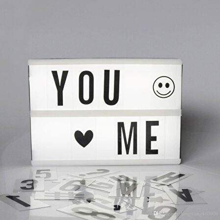 Sinematik Lightbox Dekorasyon Aydınlatma Aksesuarları (A5 Boyut) 