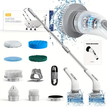 Yeni Nesil 7 Temizleme Başlıklı Dijital - Banyo-mutfak-araç Temizlik Fırçası Seti 