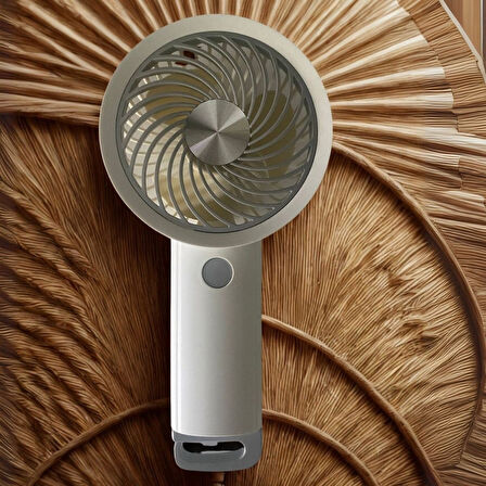 USB ile Şarj Olabilen 3 Ayarlı Fan Modlu Çanta Tipi El Fanı 