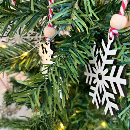 Ahşap Yılbaşı Ağaç Süsü-BY15 