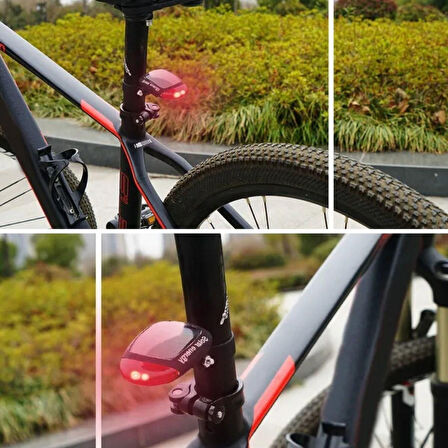 Led Güneş Enerjisi İle Şarj Edilebilir Bisiklet Kuyruk Lambası Solar Bisiklet Lambası 