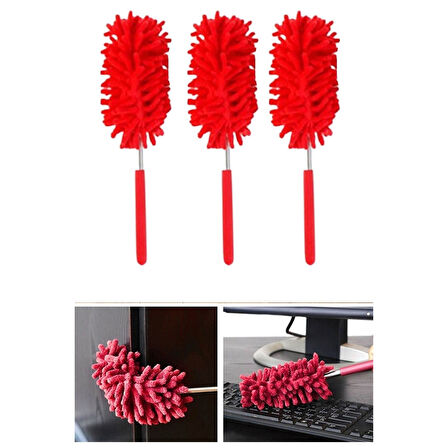 2 li Set Mikrofiber Teleskobik Toz Alma -Antistatik Toz Püskülü Duster 