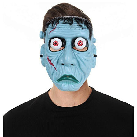 Frankenstein Temalı Sallanan Oynar Gözlü Maske 