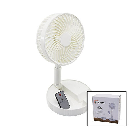 Kumandalı Mini Fan M.üstü Vantilatör Katlanır Fan=19.7cm - Uzayan Ayak=35-102cm Telefonluklu Usb Şarj 