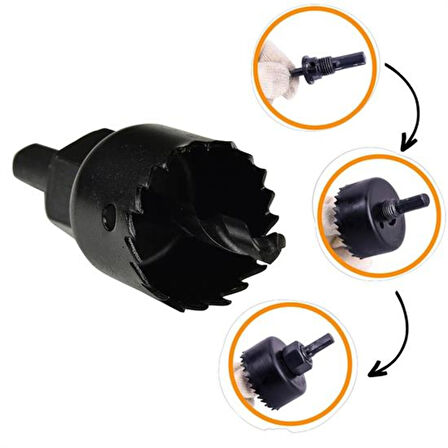 6 Parça Demir Ahşap Alçıpan Delme Buat Açma Seti 