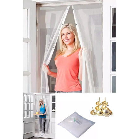 Mıknatıslı Kapı Sinekliği Tül Perde 105 x 210 cm 