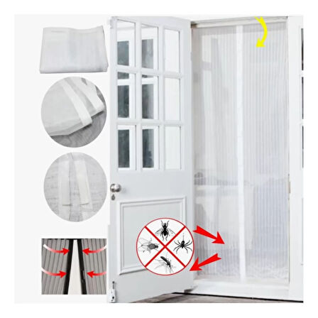 Mıknatıslı Kapı Sinekliği Tül Perde 105 x 210 cm 