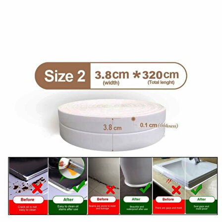 Su Sızdırmaz Bant Beyaz 3.8cmx3.2mt 