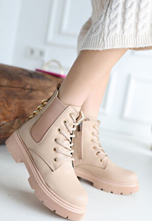 Harte Nude Cilt Bağcıklı Bot - Lisinya