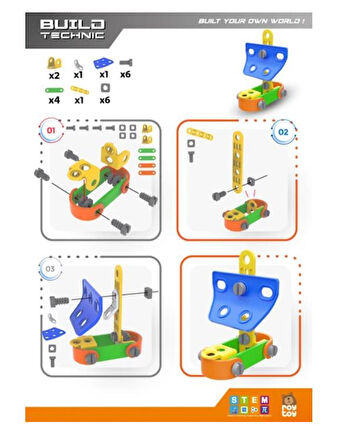 Sök Tak 22 Parça Yelkenli Build Technic - 4100101-2-22 (Lisinya)