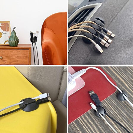 Yapışkanlı Kablo Sabitleyici Düzenleyici 16'lı Paket