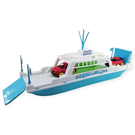 Feribot Araç Taşııyan Gemi 45 cm - Mavi (Lisinya)