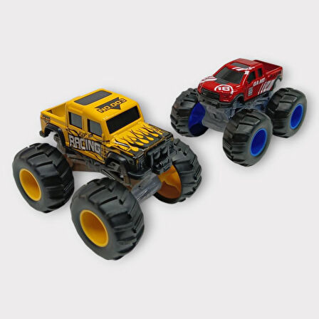Mini Off-Road Araçlar 2'li - Sarı Kırmızı  (Lisinya)