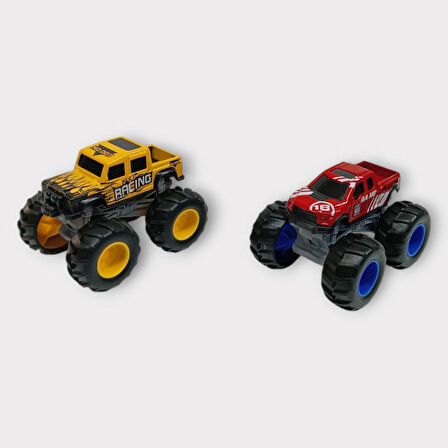 Mini Off-Road Araçlar 2'li - Sarı Kırmızı  (Lisinya)