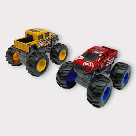 Mini Off-Road Araçlar 2'li - Sarı Kırmızı  (Lisinya)
