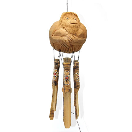 Maymunlu Bambu Rüzgar Çanı ( Lisinya )