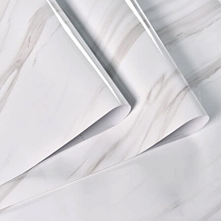 Açık Mermer Desenli Yapışkanlı Kaplama Kağıdı  Büyük Boy 5 Metre ( Lisinya )