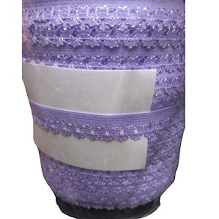 Çamaşır Lastiği Dantelli 1 Cm 1 Metre Açık Mor
