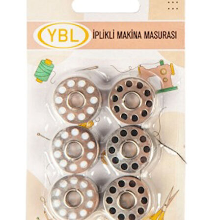 Makine Masurası İplikli Siyah-beyaz 6'lı