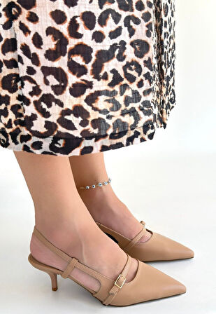 Darina Nude Cilt Topuklu Ayakkabı - Lisinya
