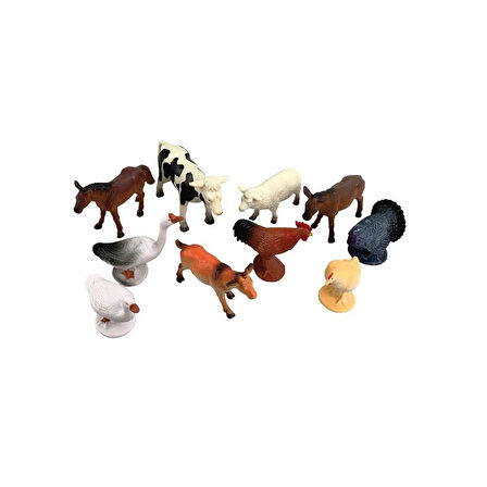 SH-D5804 Vardem Kutulu 10 Parça Çiftlik Hayvanları Seti