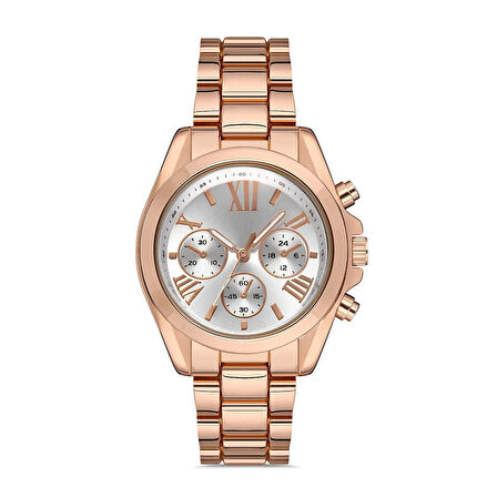 Zarif Ve Şık Özel Tasarım Roma Rakam Detaylı  Metal kadın Kol Saati (rose) ( Lisinya )