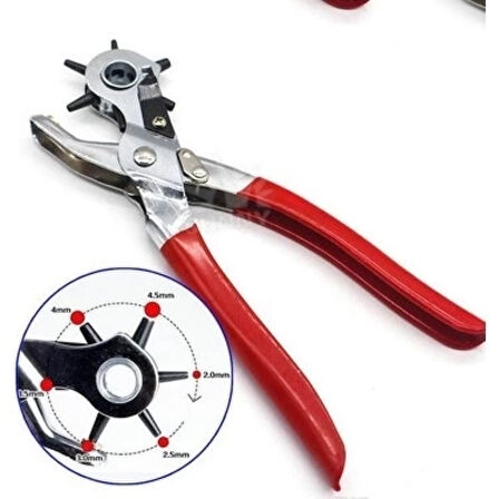 6 Farklı Boyutta Kemer Delme Pensesi Kemer Delici ( Lisinya )