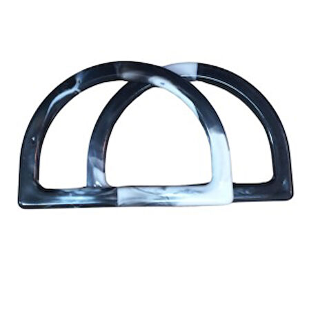 Çanta Sapı D Model Siyah-beyaz 12,5 Cm