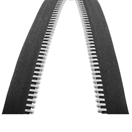 Demir Dişli Çanta Fermuarı En 3 Cm Gri