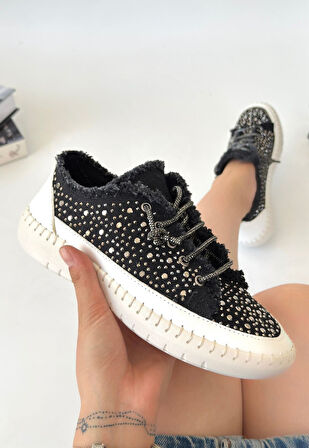 Guji Siyah Kot Bağcıklı Spor Ayakkabı - Lisinya