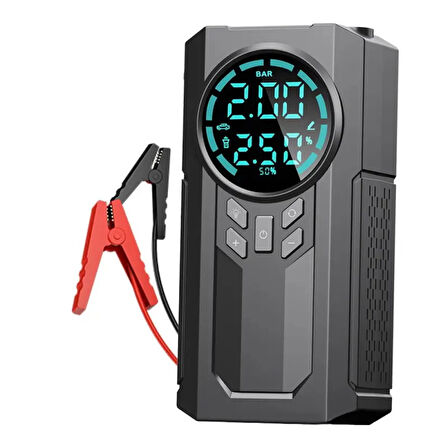 4 İn 1 Çok İşlevli 150 Psı 7.4 V 8000 Mah Powerbank Özellikli Hava Oto Kompresörü ( Lisinya )