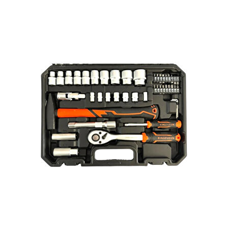 Model 58 Parça Lokma Anahtar Takımı 1-2 Ve 1-2 El Aletleri Seti 58 Parça ( Lisinya )