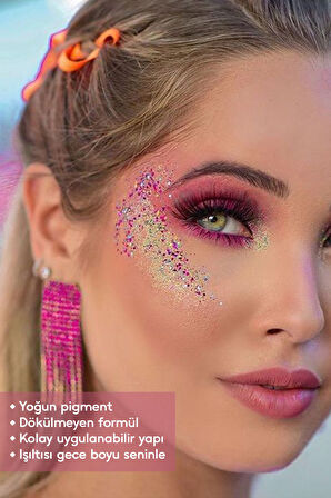 Glitter Sim Far – Yüz Ve Vücut İçin Parıltılı Sim Göz Farı 5302-1/125