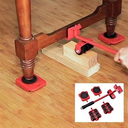 Tekerlekli Basit Pratik Ağır Beyaz Eşya Mobilya Taşıma Kaydırma Aleti Aparatı Seti ( Lisinya )