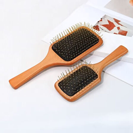 Çelik İğne Uçlu Bambu Tarak 21 cm 12'li Paket