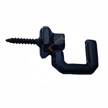 Vidalı Kanca, Askı Büyük - 15x23mm, Siyah - 1 Adet ( Lisinya )